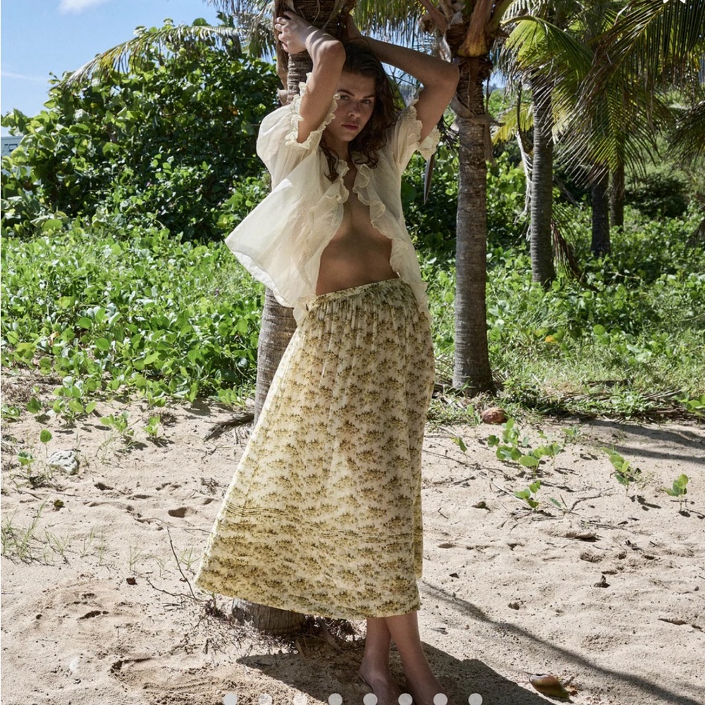 Doen MARCIE SKIRT
IN CITRON ROSIER FLORAL